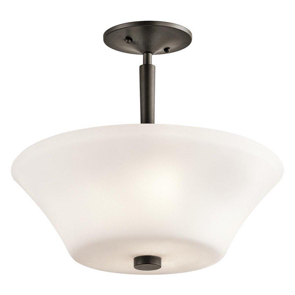 Olde Bronze 100W 3-Light Semi-Flushmount Ceiling Light 