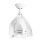 15 in. 5-Blade Ceiling Fan with LED in White
