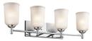 Kichler Lighting Chrome 100W 4-Light Medium E-26 Base Incandescent Bath Light 