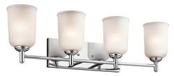 100W 4-Light Medium E-26 Base Incandescent Bath Light in Polished Chrome