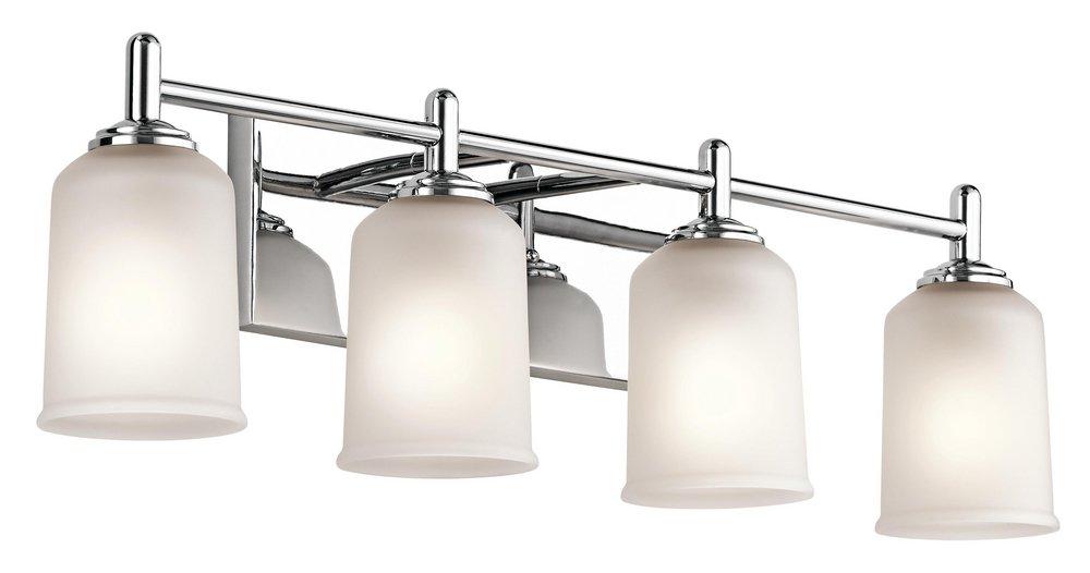 Kichler Lighting Chrome 100W 4-Light Medium E-26 Base Incandescent Bath Light 