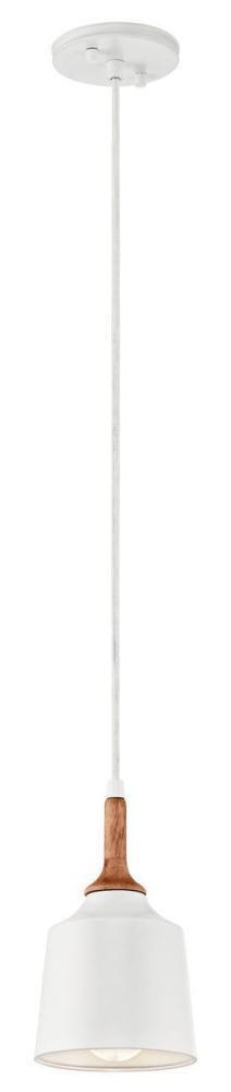 Kichler Lighting White 100W 1-Light Incandescent Mini Pendant 