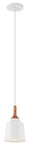 Kichler Lighting White 100W 1-Light Incandescent Mini Pendant 