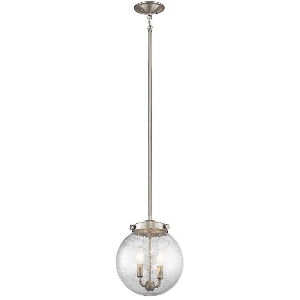 Kichler Lighting Brushed Nickel 12 in. 2-Light Mini Pendant 