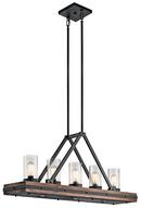 Kichler Lighting Auburn Stained 100W 5-Light Linear Chandelier 