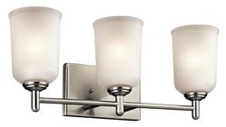 3-Light Bath Light in Brushed Nickel