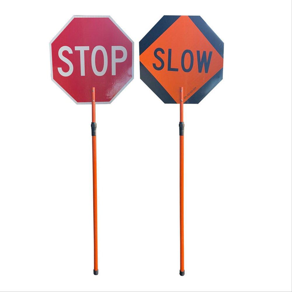 Safety Products Stop and Slow Sign Pole 