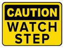 Accuform Signs Black 14 x 10 in. Sign - CAUTION WATCH YOUR STEP 