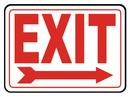 14 x 10 in. Plastic Sign - EXIT RIGHT ARROW