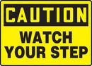 Accuform Black 14 x 10 in. Sign - CAUTION WATCH YOUR STEP 