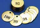 1-1/2 in. Numbered Brass Tags 25 Pack (51 - 75)