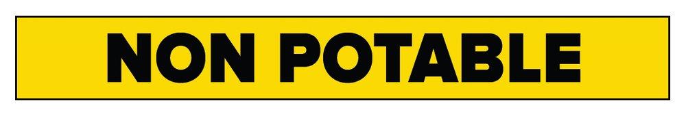 Accuform Signs Black Non-Potable Water Pipe Marker in Yellow 