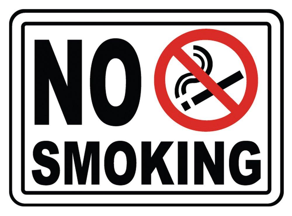 Accuform Signs Red 14 x 10 in. Sign - NO SMOKING 