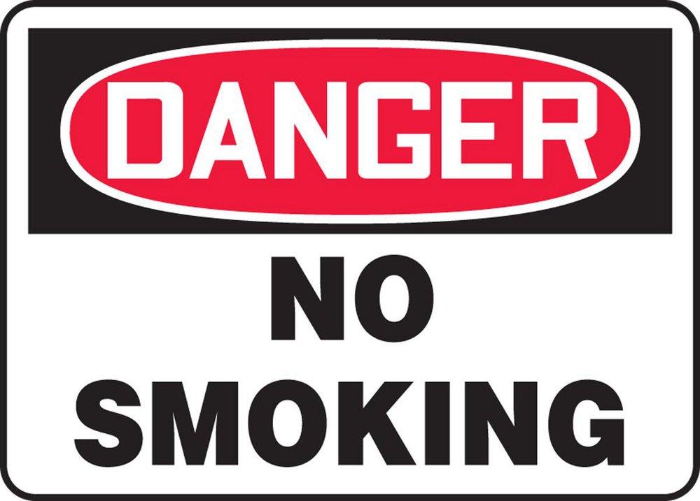 Accuform Black 14 x 10 in. Sign - DANGER NO SMOKING 