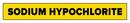1 x 8 in. Sodium Hypochlorite Pipe Marker in Yellow