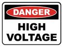 14 x 10 in. Adhesive Vinyl Sign - DANGER HIGH VOLTAGE KEEP OUT