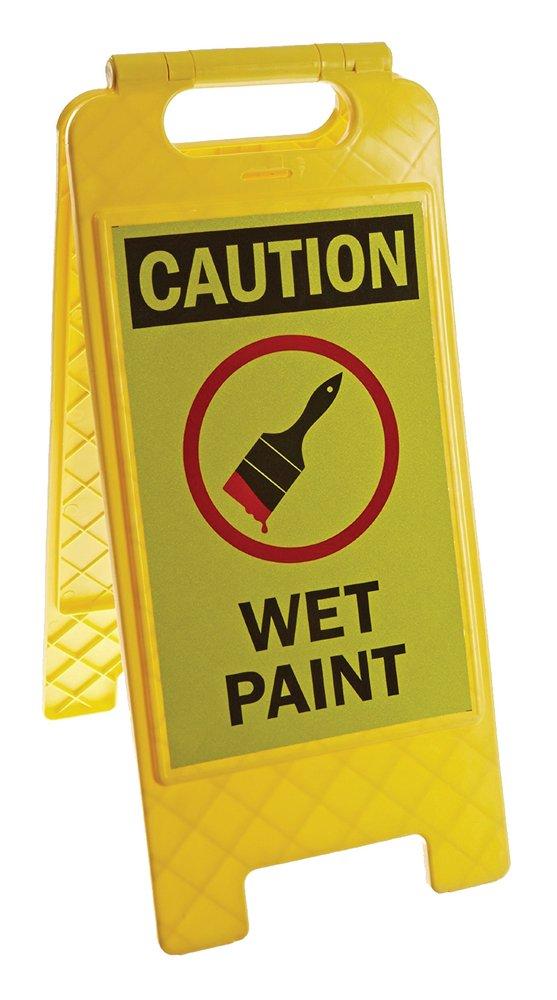 Accuform Signs Yellow Floor Sign Caution - Wet Paint 