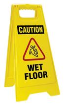 12 in. Floor Sign Caution - Wet Floor