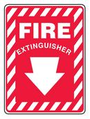 Accuform White Safety Sign Fire Extinguisher 