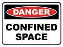 Accuform Signs White 14 x 10 in. Sign - DANGER PERMIT REQUIRED CONFINED SPACE DO NOT ENTER 