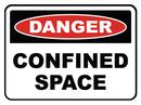 14 x 10 in. Adhesive Vinyl Sign - DANGER PERMIT REQUIRED CONFINED SPACE DO NOT ENTER