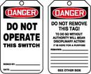 3-1/8 in. Polycarbonate Safety Tag Danger Do Not Operate 25 Pack
