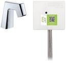 Electronic Bathroom Sink Faucet with Thermostatic Mixing Valve in Chrome-Plated