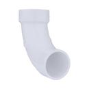 White PVC DWV 90&deg; Street Long Turn Elbow 