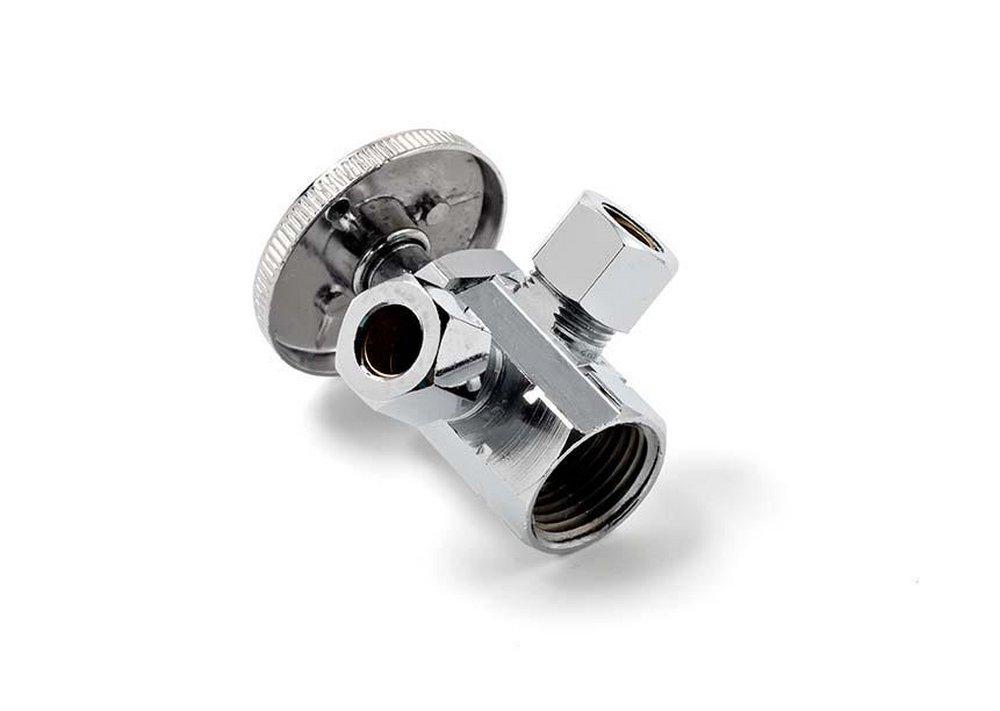 McGuire Manufacturing Chrome Plated IPS x OD Tube x OD Tube Supply Stop Valve in Chrome Plated 