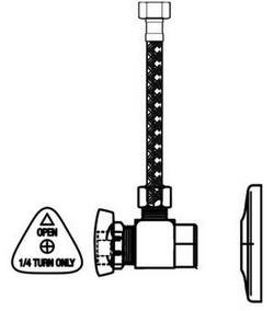 3/8 in. Convertible Ball Valve Supply Lavatory in Chrome-Plated
