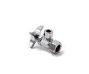 McGuire Manufacturing Chrome Plated OD Tube Cross Angle Supply Stop Valve in Chrome Plated 