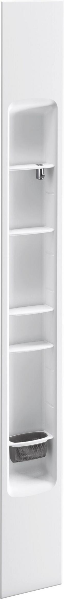 10-7/8 in. Rectangular Shower Shelf in White