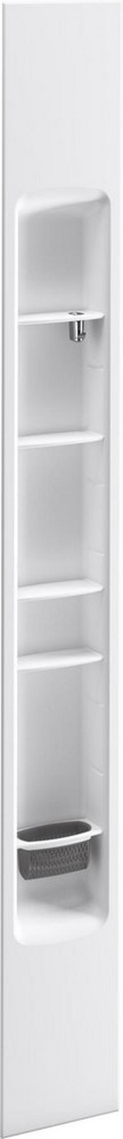 10-7/8 in. Rectangular Shower Shelf in White