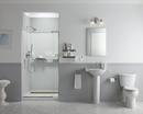 KOHLER Bright Polished Silver 70 in. Pivot Shower Door with Crystal Clear Glass 