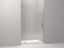 48 in. Pivot Shower Door with 5/16 in. Crystal Clear Glass in Anodized Brushed Nickel