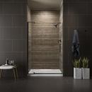 KOHLER Anodized Dark Bronze Pivot Glass Shower Door 