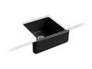 KOHLER Black Black&trade; 23-1/2 x 21-9/16 in. Cast Iron Single Bowl Farmhouse Kitchen Sink 