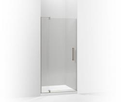 Frameless Pivot Shower Door in Anodized Brushed Nickel