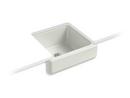 KOHLER Dune 23-1/2 x 21-9/16 in. No Hole Cast Iron Single Bowl Undermount Kitchen Sink 