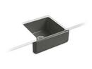 KOHLER Thunder&trade; Grey 23-1/2 x 21-9/16 in. Cast Iron Single Bowl Farmhouse Kitchen Sink 