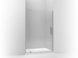 Frameless Pivot Shower Door in Anodized Brushed Nickel