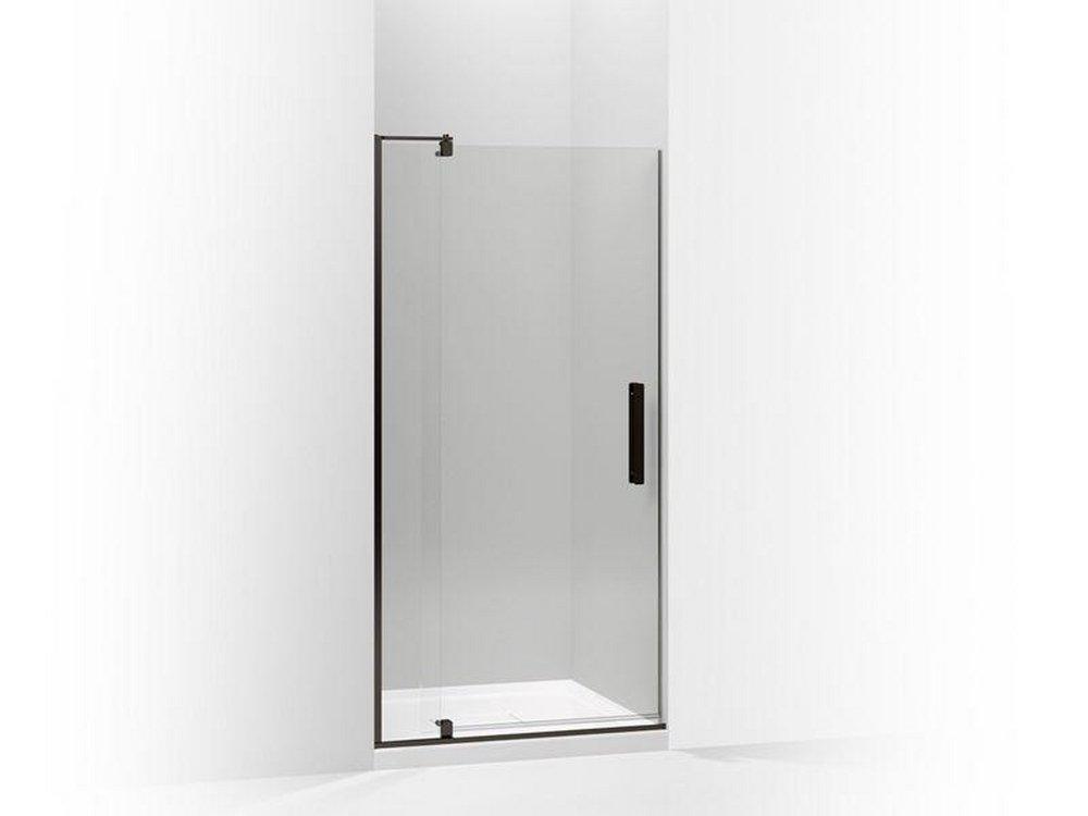 KOHLER Anodized Dark Bronze 74 x 36 in. Pivot Shower Door with 5/16 in. Crystal Clear Glass 