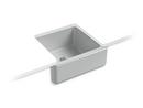 KOHLER Ice&trade; Grey 23-1/2 x 21-9/16 in. Cast Iron Single Bowl Farmhouse Kitchen Sink 