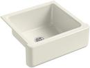 23-1/2 x 21-9/16 in. Cast Iron Single Bowl Farmhouse Kitchen Sink in Biscuit