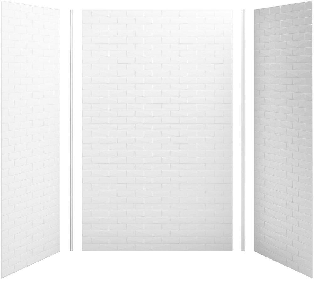 KOHLER White 96 x 60 x 36 in. Shower Wall Kit 