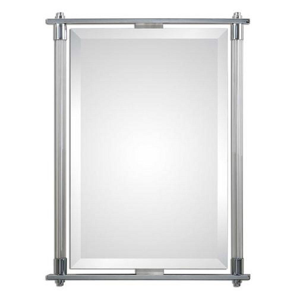 Uttermost Company Polished Chrome 35-1/2 in. Rectangle Beveled Mirror 