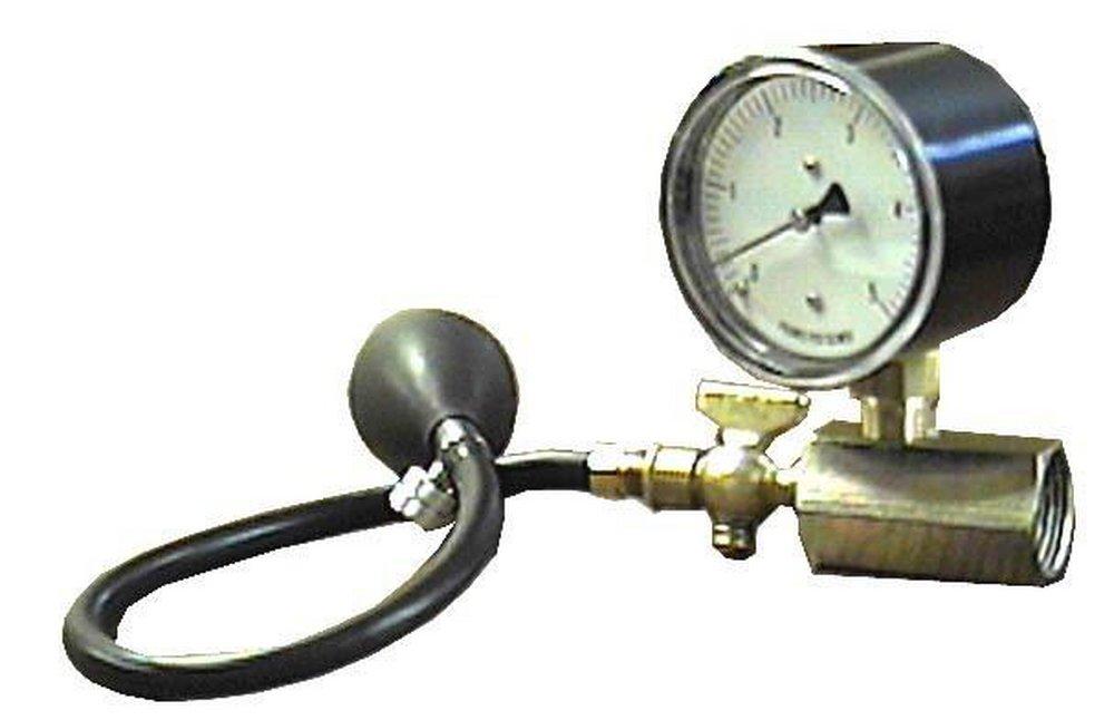 Wal-Rich 1/8 in. Male Gas Pressure Test Kit with Rubber Bulb 
