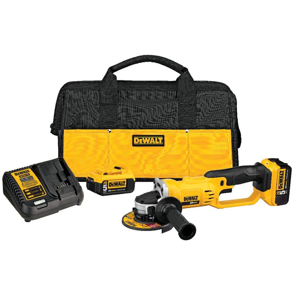 DEWALT Yellow/Black Lithium Ion Grinder Tool Kit 