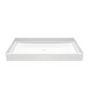 60 in. Rectangle Shower Base in White