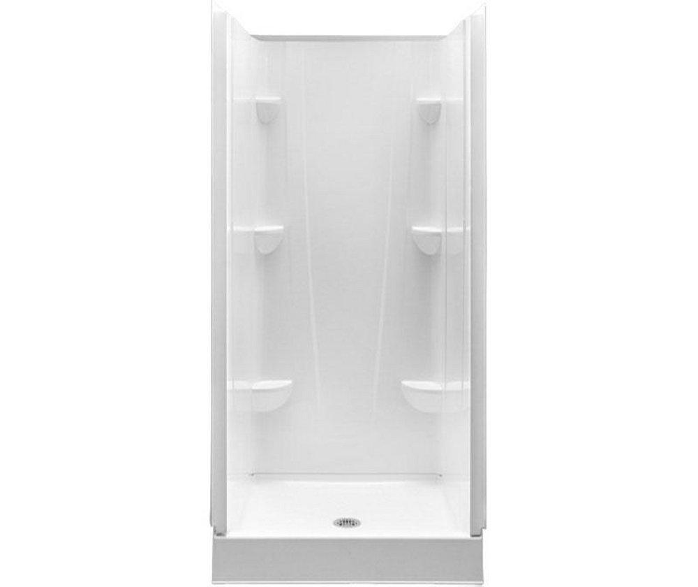 Aquatic White 36 x 36 x 76 in. Alcove Shower Unit 